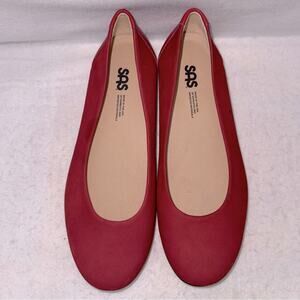 NWT SAS Women’s Scenic Ballet Flats Slippers Shoes Suede Red size 8.5